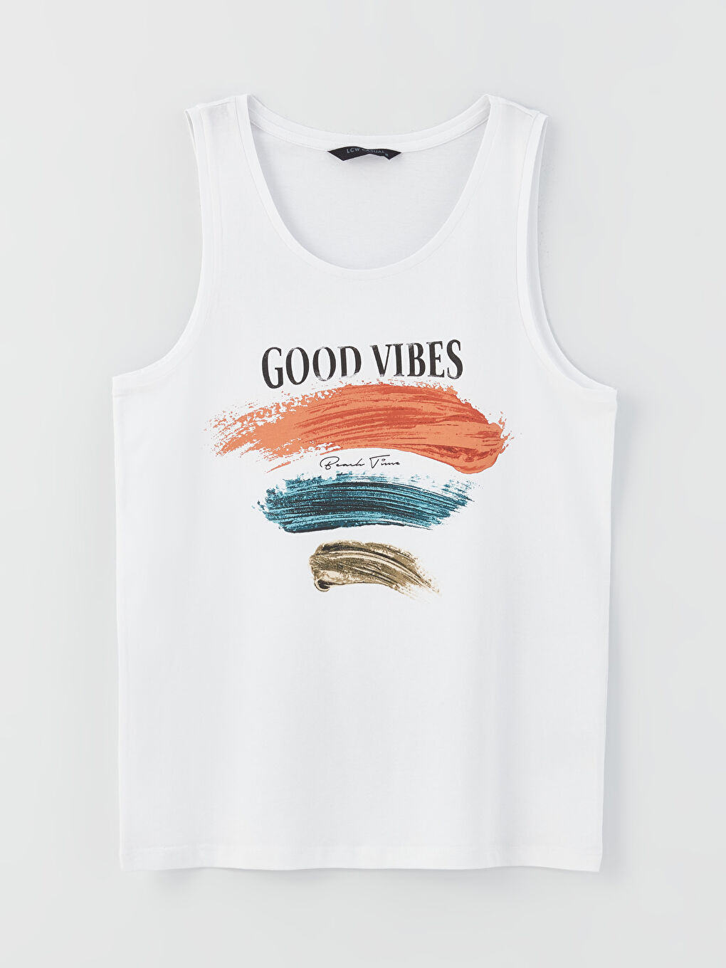 Crew Neck Printed Jersey Men's Sleeveless T-Shirt-6