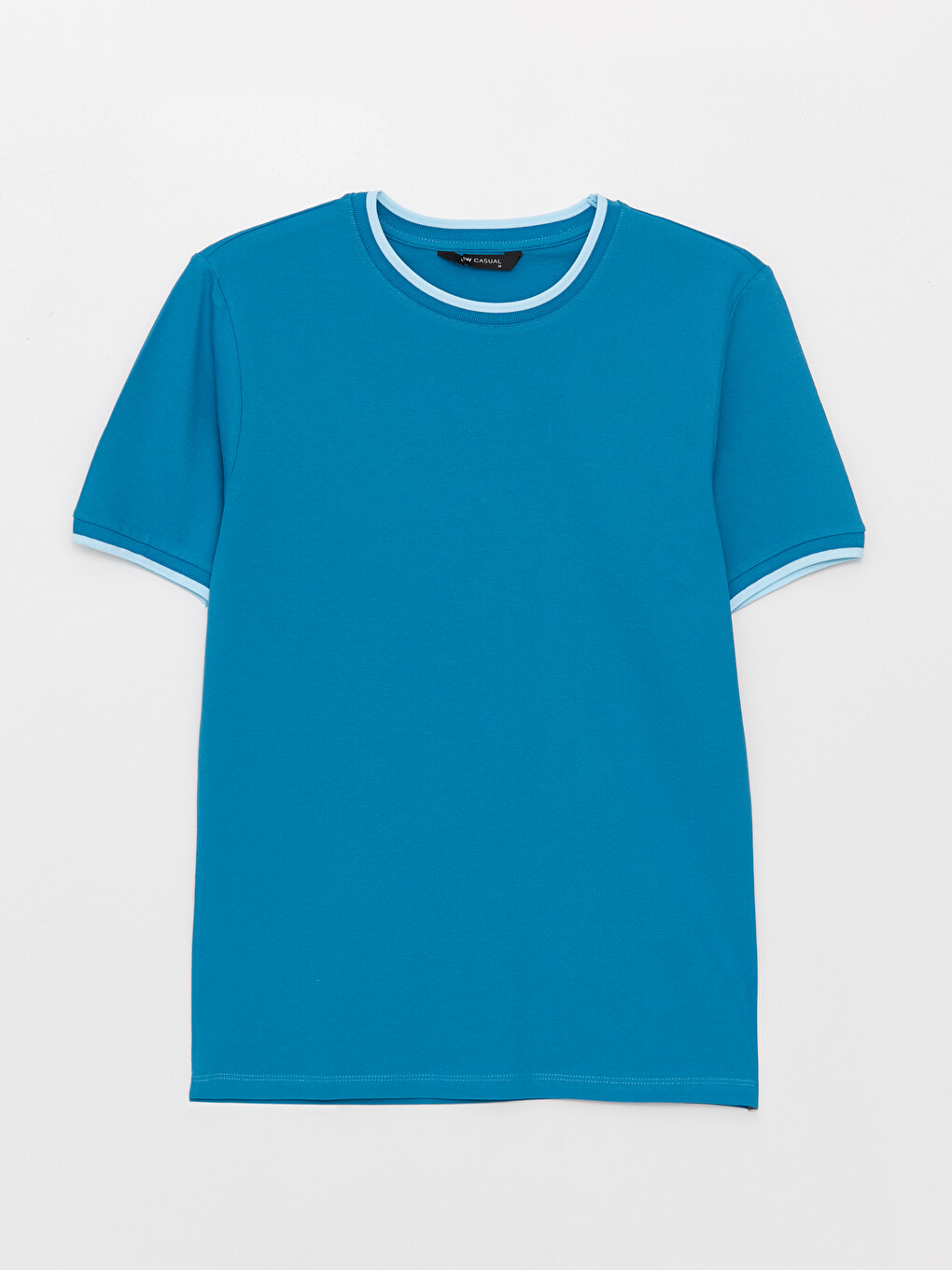 Crew Neck Short Sleeve Pique Men's T-shirt-4