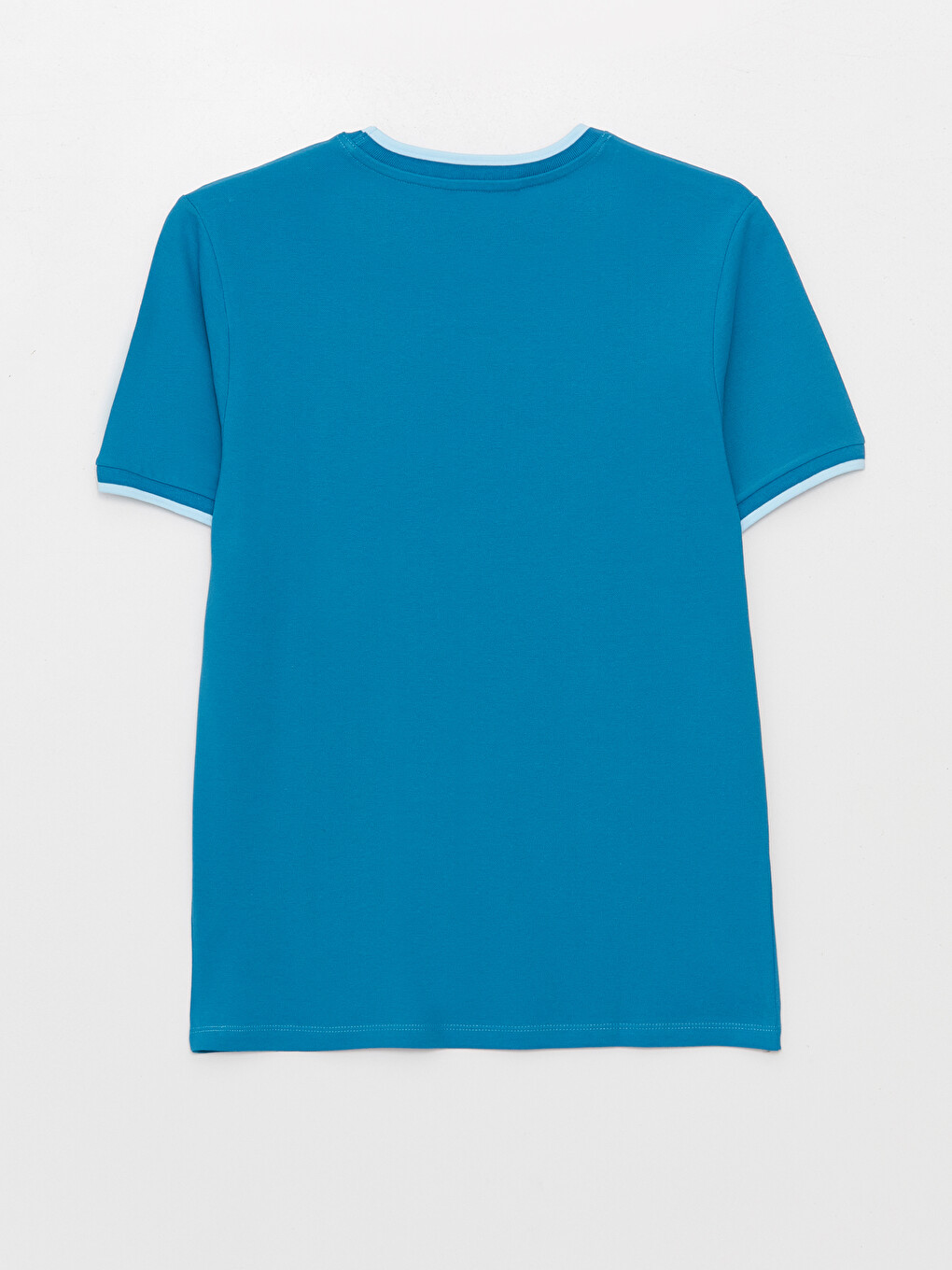 Crew Neck Short Sleeve Pique Men's T-shirt-5