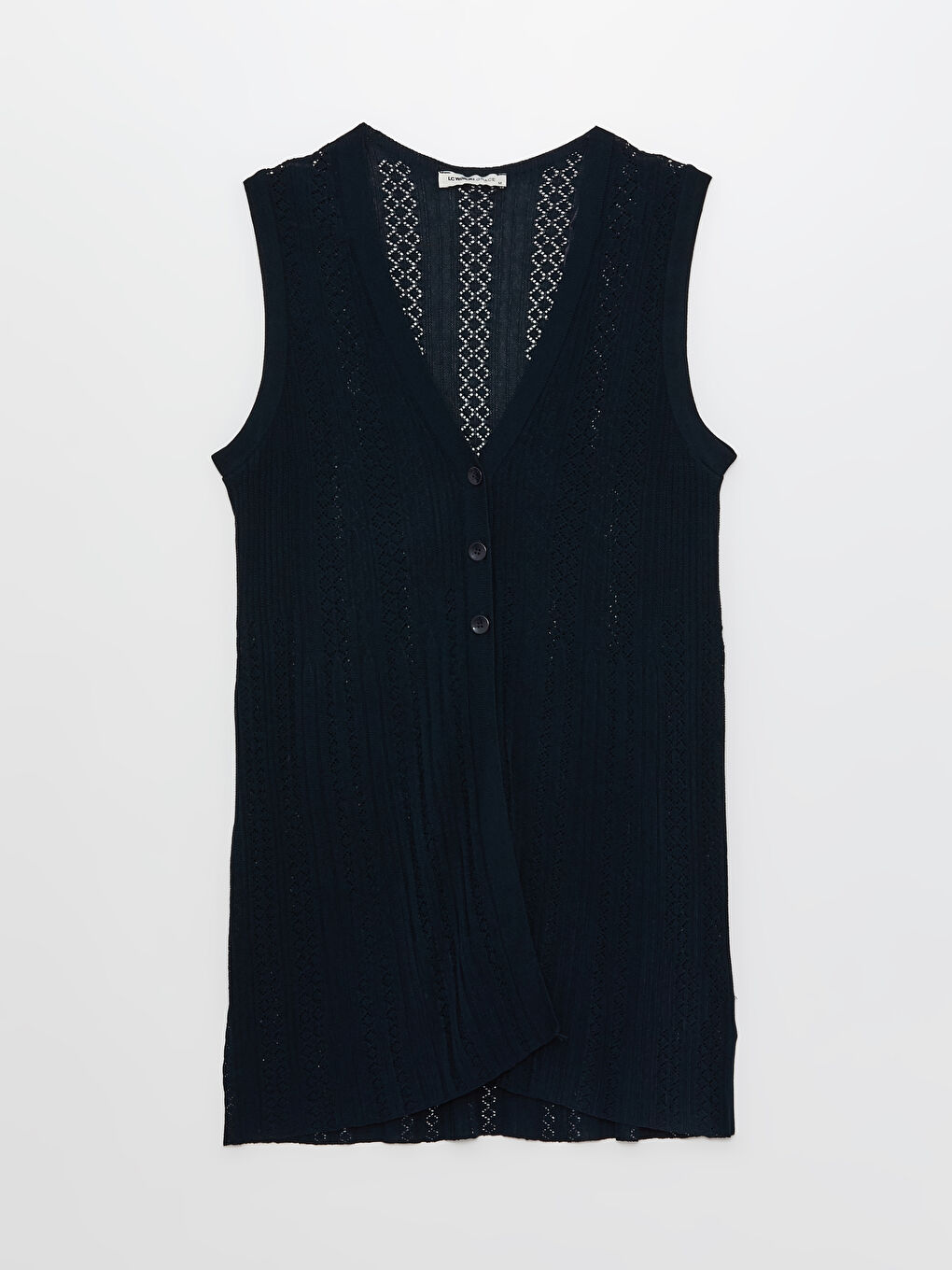 V-Neck Patterned Women's Knitwear Vest -S3CY06Z8-E1J