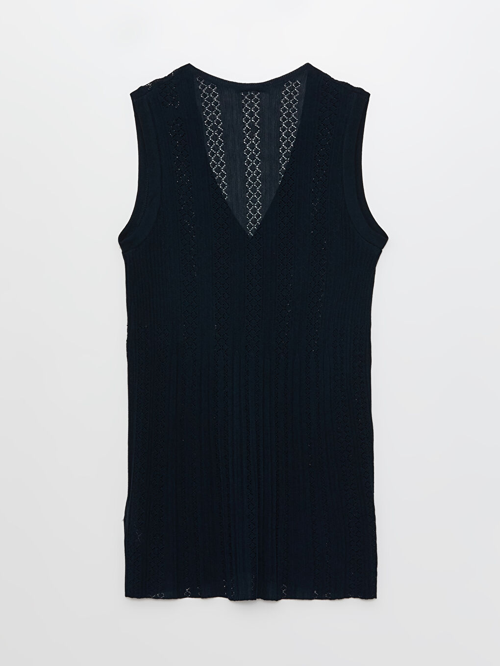 V-Neck Patterned Women's Knitwear Vest -S3CY06Z8-E1J