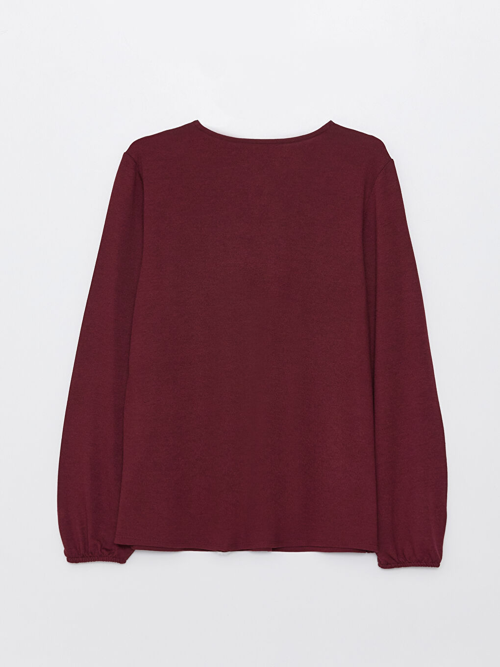 Lapel Collar Embroidered Long Sleeve Women's T-Shirt-6