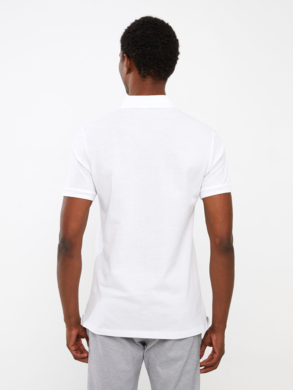 Polo Neck Short Sleeve Pique Men's T-Shirt-3