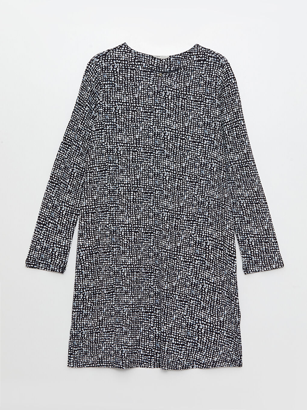 Crew Neck Patterned Long Sleeve Women's Tunic-5