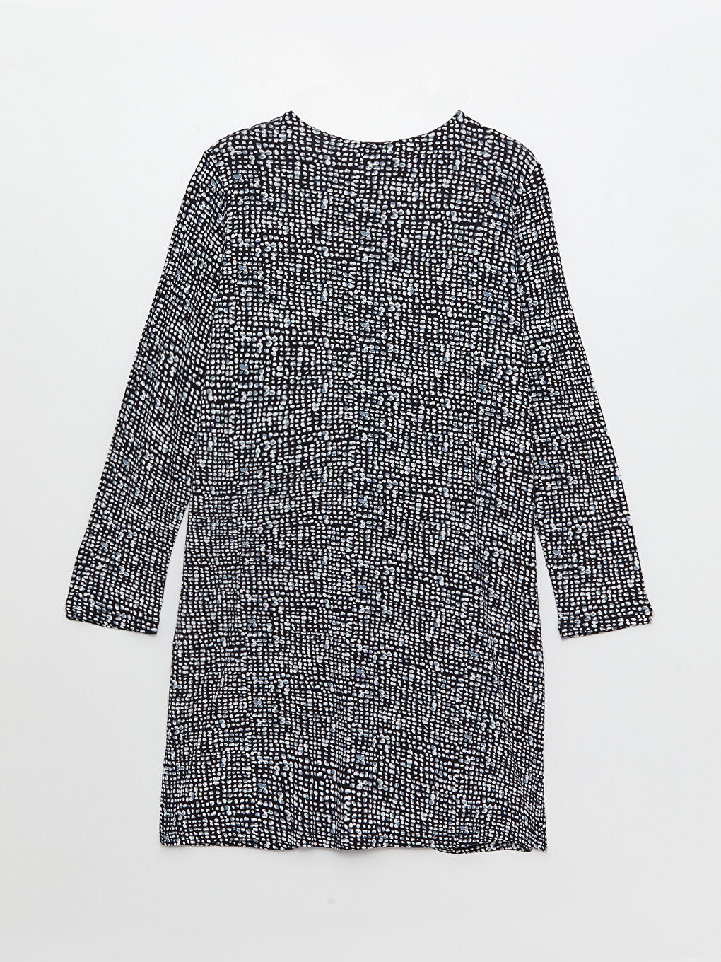 Crew Neck Patterned Long Sleeve Women's Tunic-6