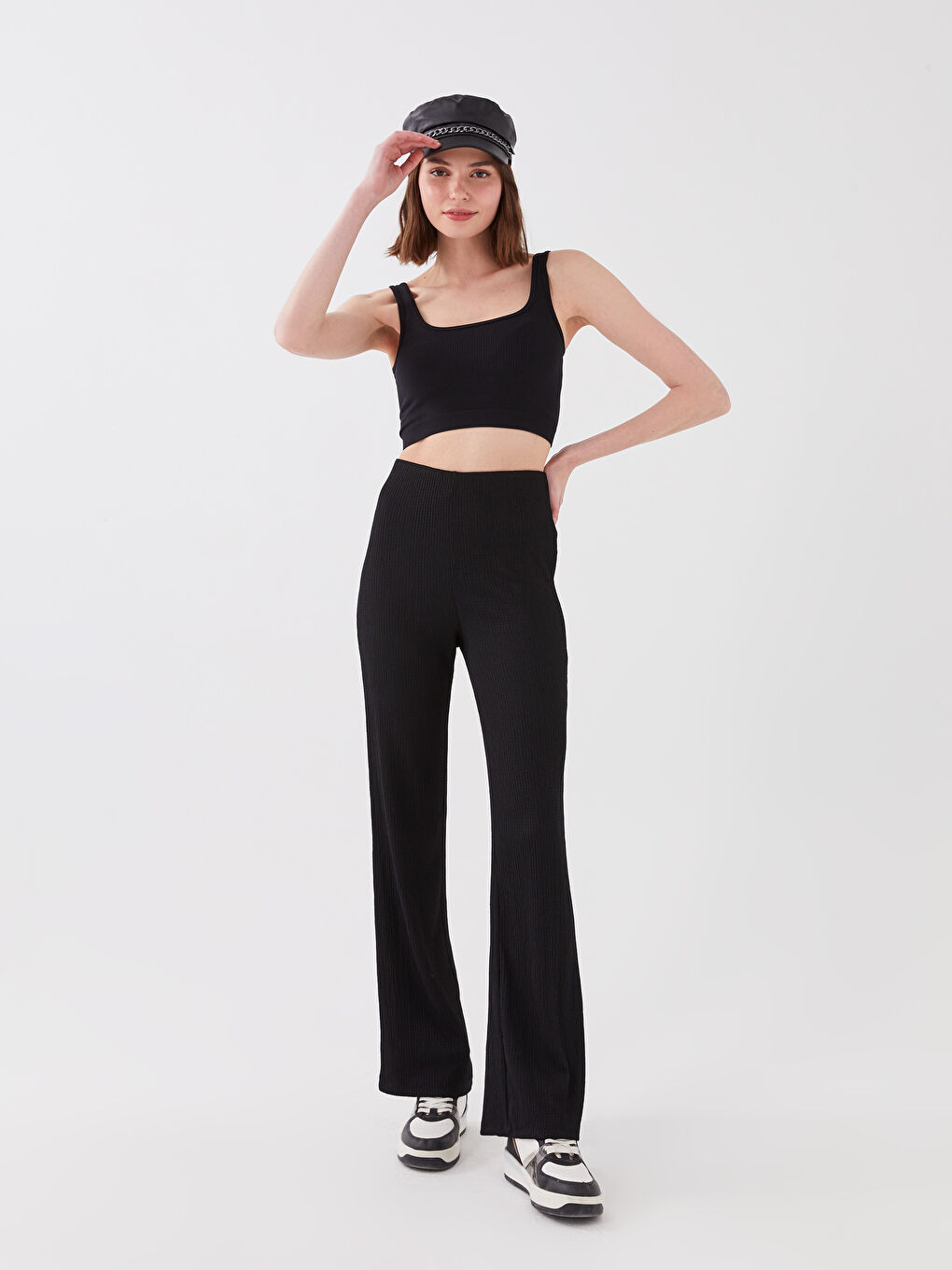 Women's Extra Slim Fit Plain Trousers