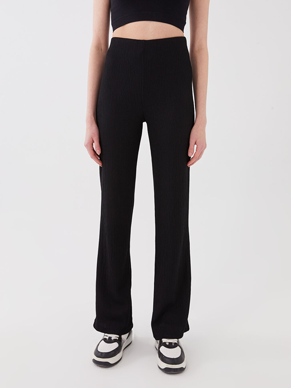 Women's Extra Slim Fit Plain Trousers-2