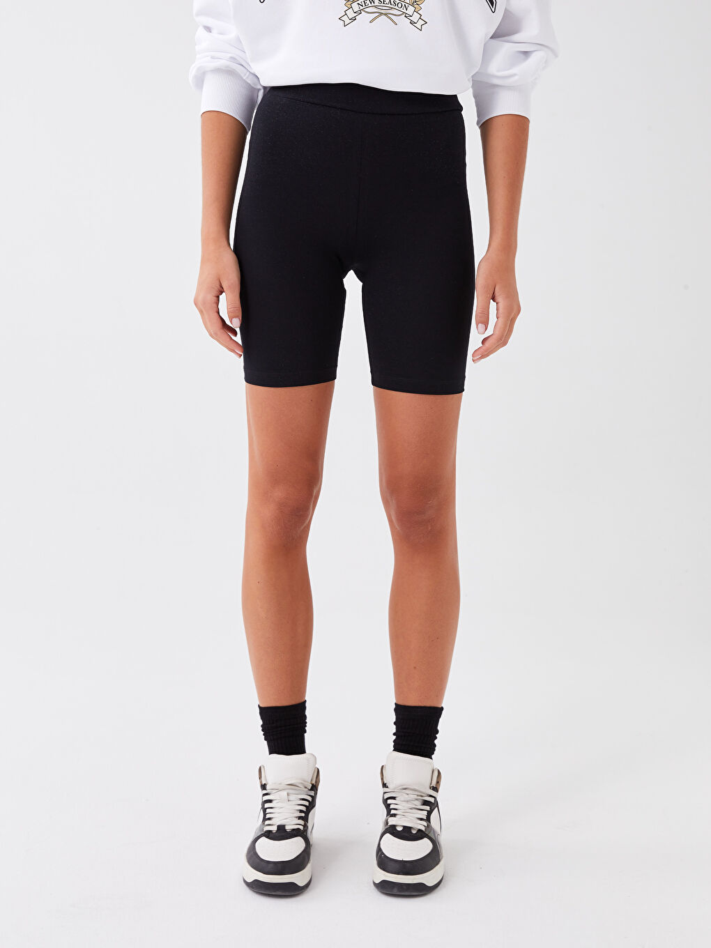 Women's Elastic Waist Regular Shorts Tights -S3CY67Z8-CVL