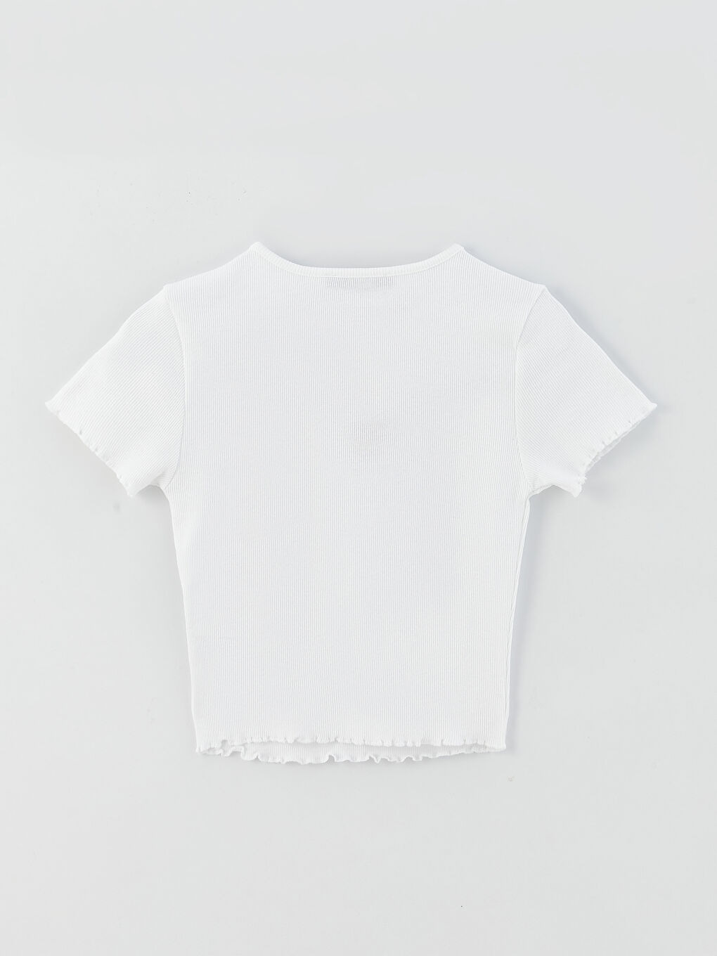XSIDE Crew Neck Embroidered Short Sleeve Women's Crop Top -S3CY68Z8-JSJ