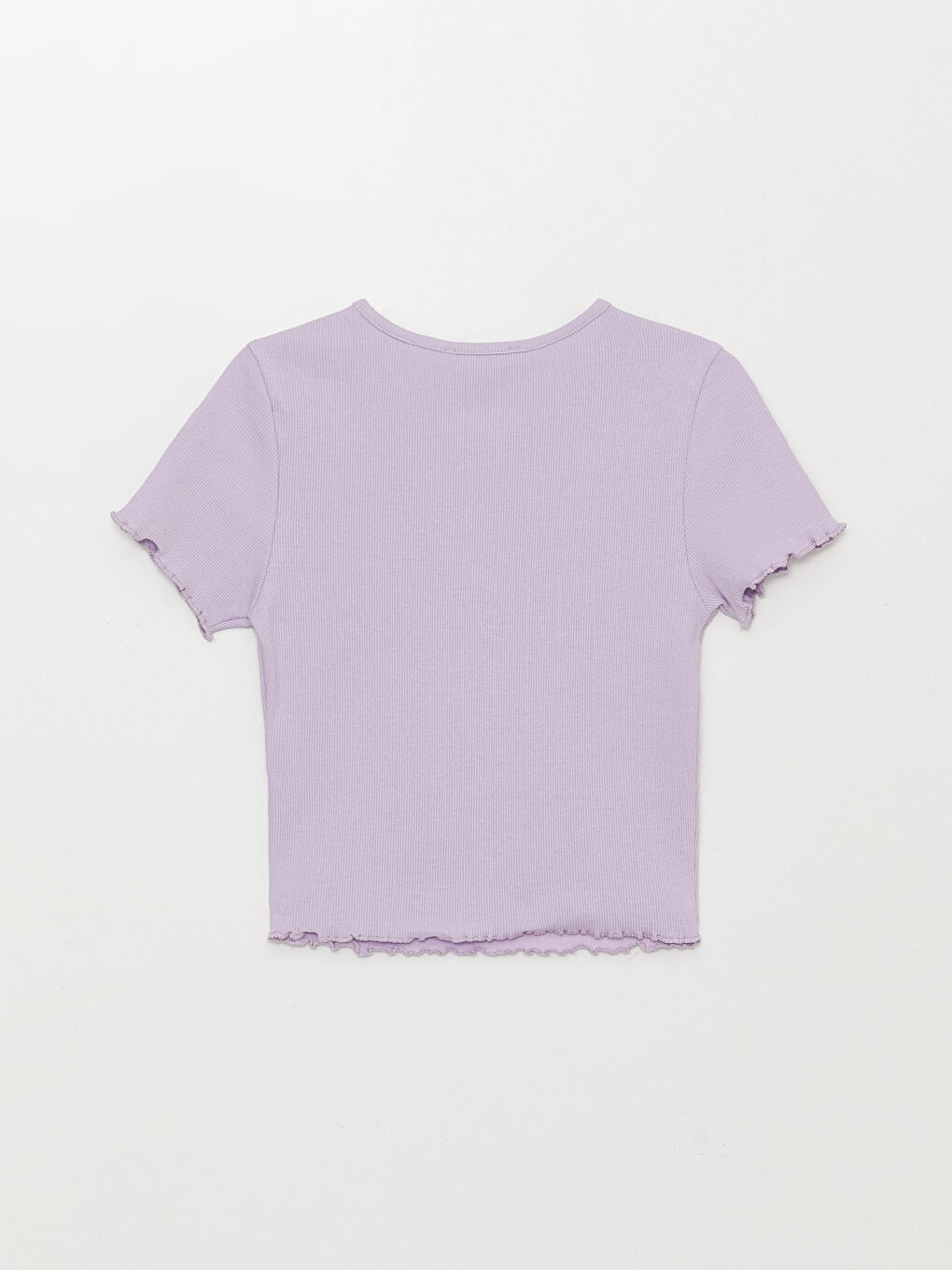 Crew Neck Embroidered Short Sleeve Women's Crop Top-6