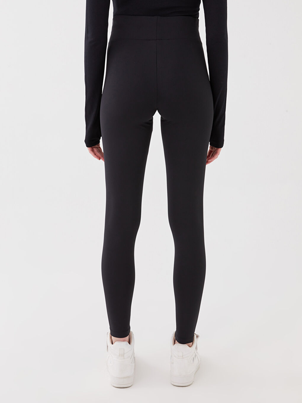 Women's Elasticated Waist Plain Leggings -S3CY69Z8-CVL