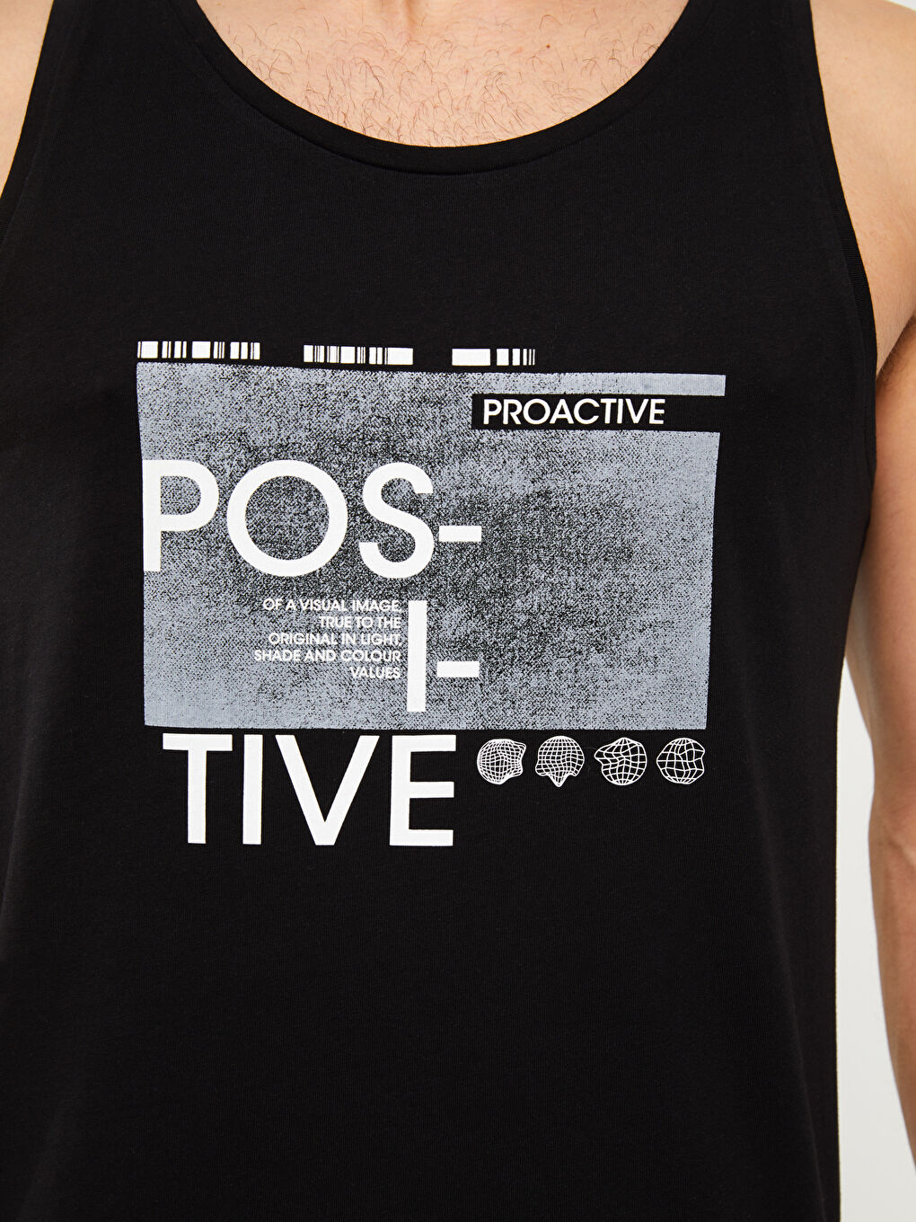 Crew Neck Printed Jersey Men's Sleeveless T-Shirt-3