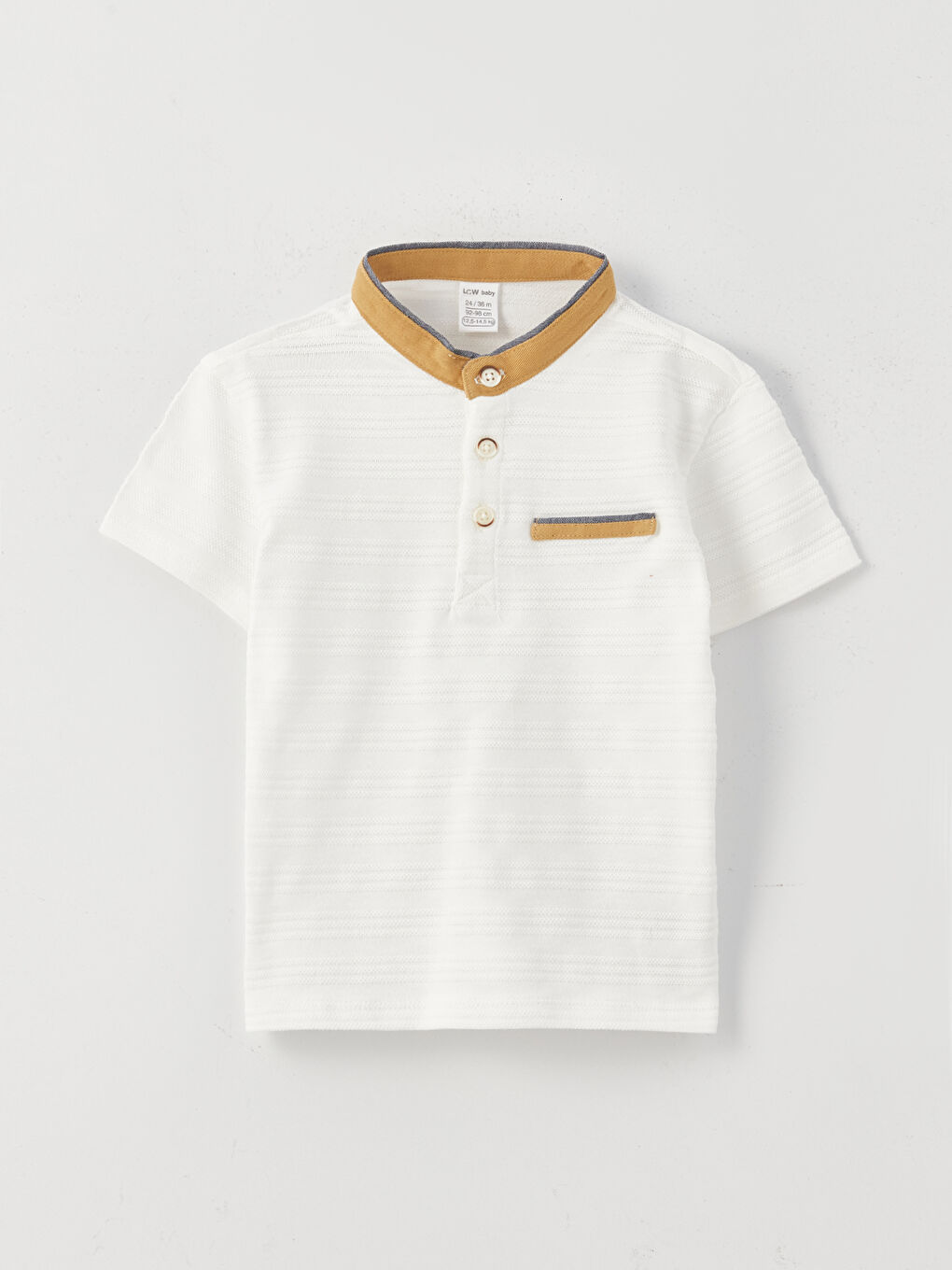 Grandad Collar Short Sleeve Baby Boy T-Shirt and Trousers 2-Pack Set-1