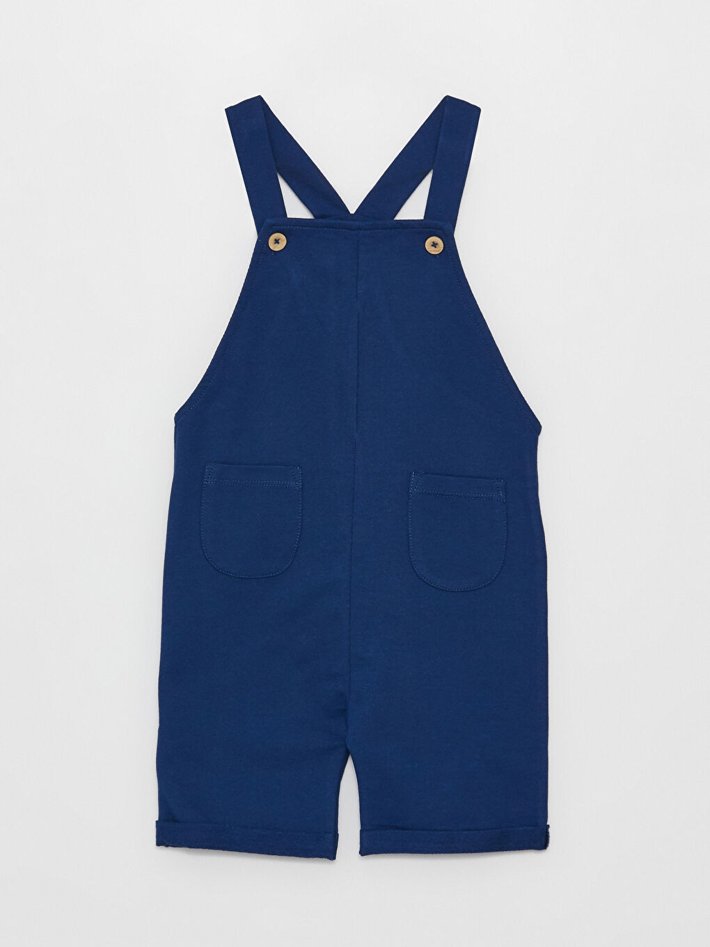 жолақты дөңгелек жағалы ұл бала футболкасы мен салопет 2 данадан тұратын жинақ-5