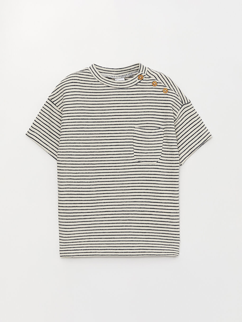 LC Waikiki High Collar Short Sleeve Striped Baby Boy T-Shirt and Trousers 2-pack -S3CY87Z1-LE4