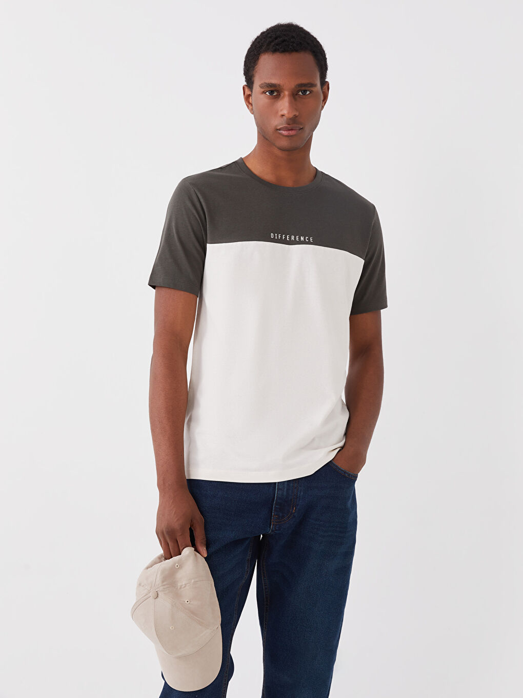 XSIDE Crew Neck Short Sleeve Color Block Jersey Men's T-Shirt -S3CY91Z8-LW2