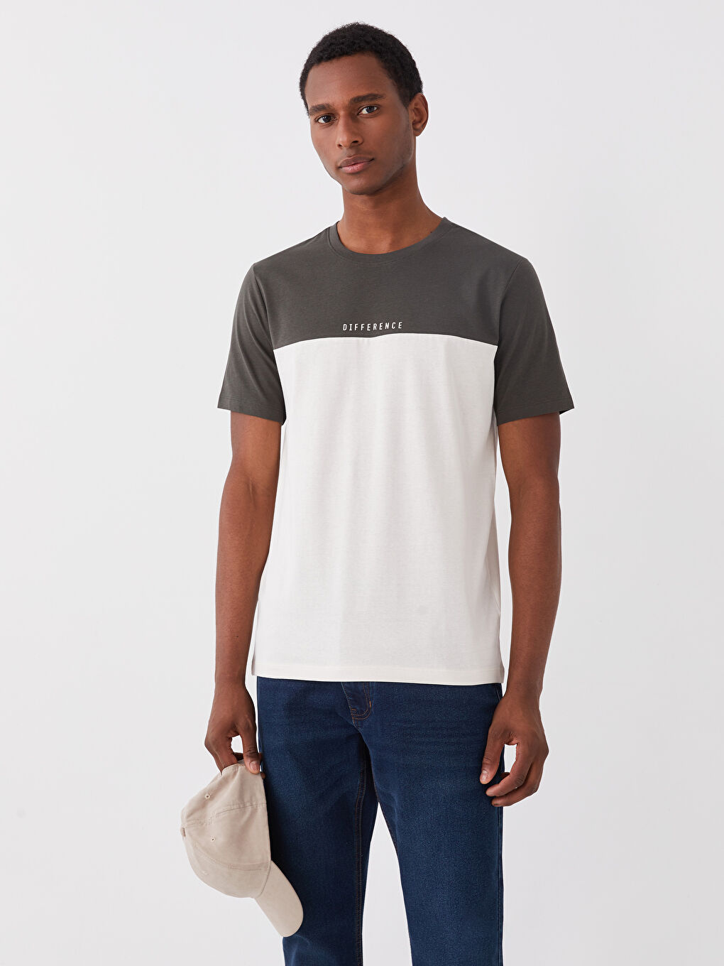 XSIDE Crew Neck Short Sleeve Color Block Jersey Men's T-Shirt -S3CY91Z8-LW2
