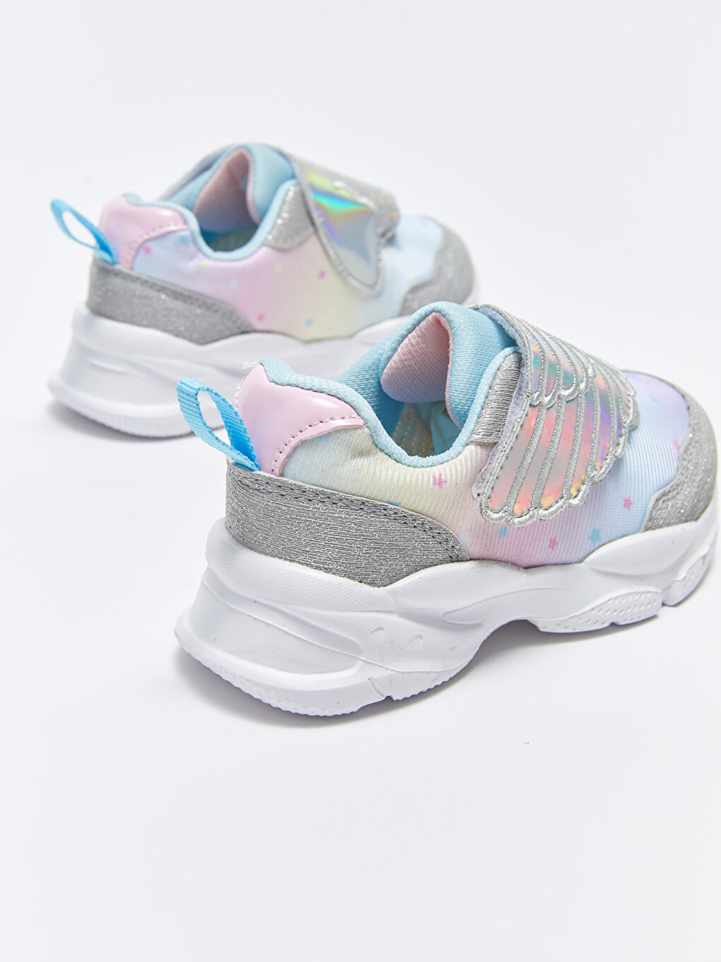 Karışık Baskılı Cırt Cırtlı Kız Bebek Spor Ayakkabı-4