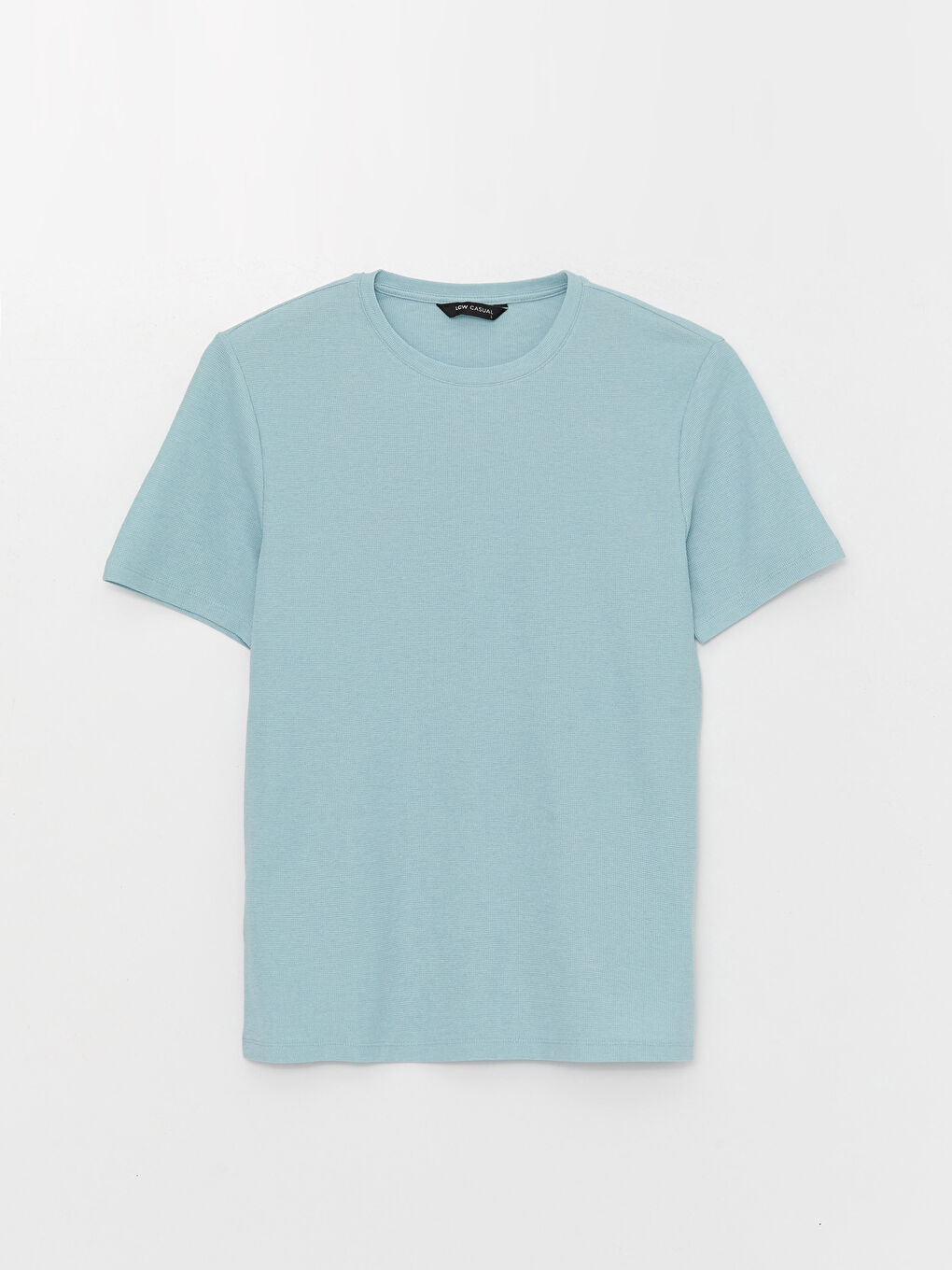 تيشيرت رجالي بياقة دائرية وكم قصير-5