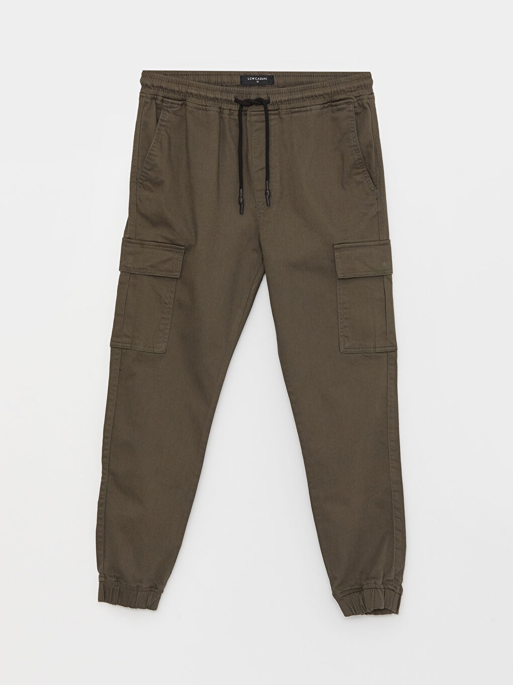 Haki Slim Fit Erkek Kargo Pantolon-5