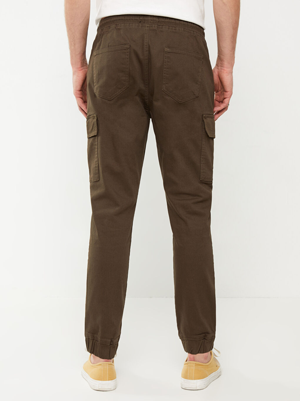 Haki Slim Fit Erkek Kargo Pantolon-4