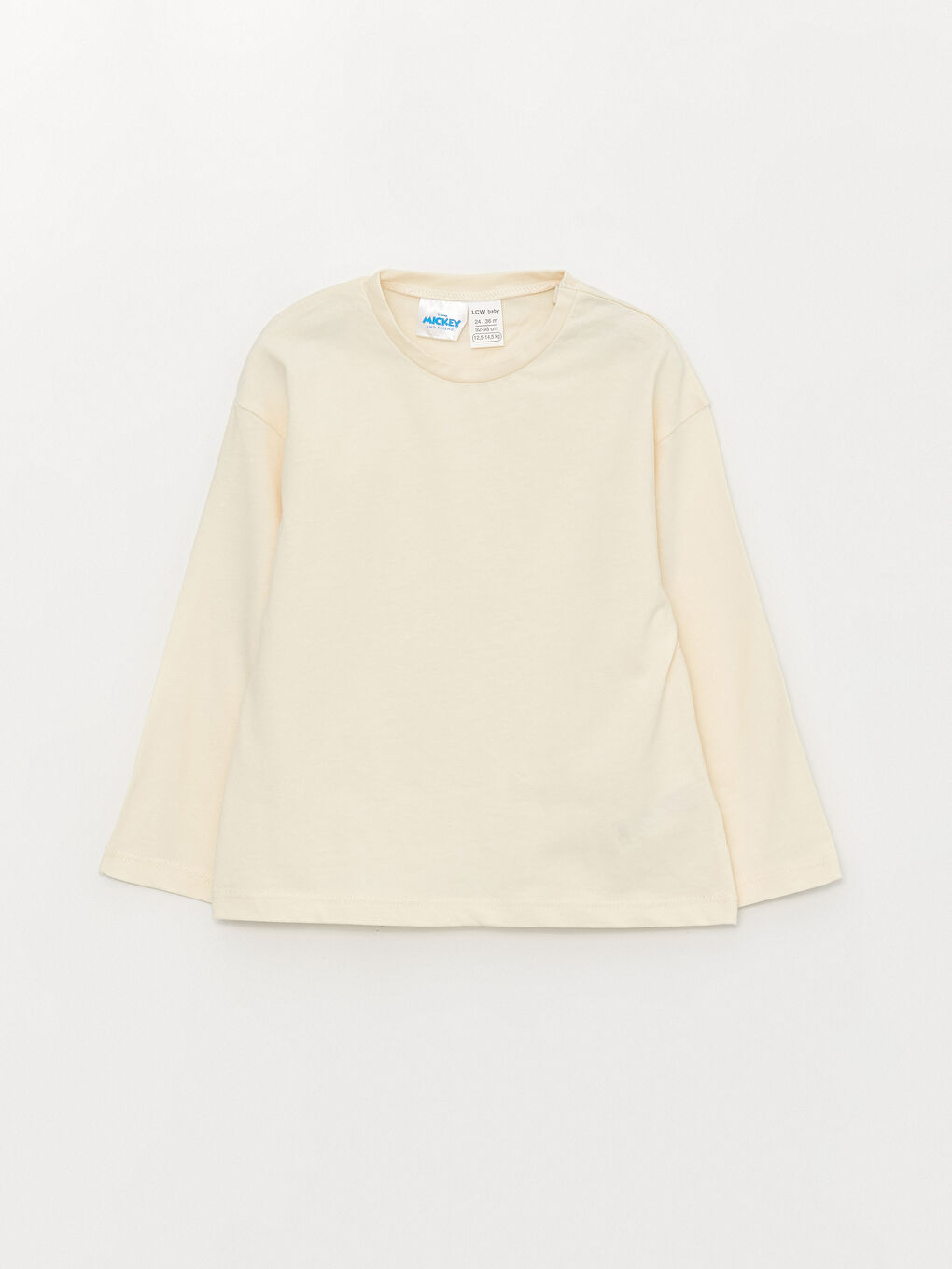 طقم بناتي ٣ قطع بطبعة ديزي داك وميني ماوس بياقة دائرية وكم طويل-2