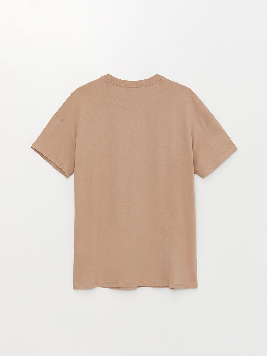 Crew Neck Plain Short Sleeve Oversize Women's T-Shirt-6