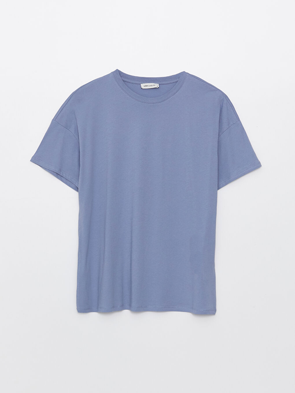 Crew Neck Plain Short Sleeve Oversize Women's T-Shirt-5