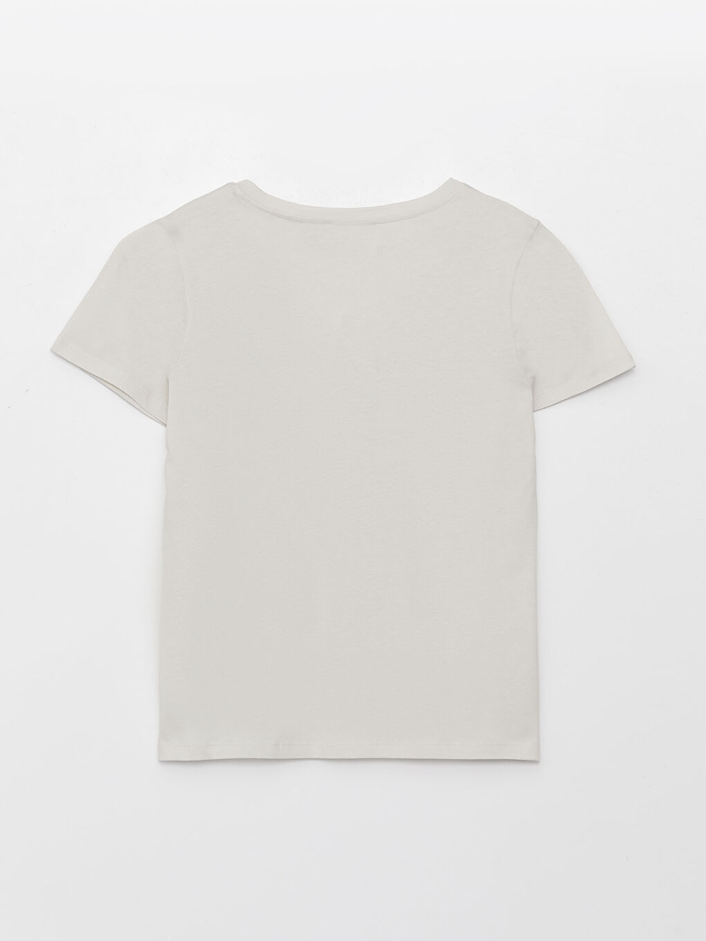 V-Neck Plain Short Sleeve Women's T-Shirt-6