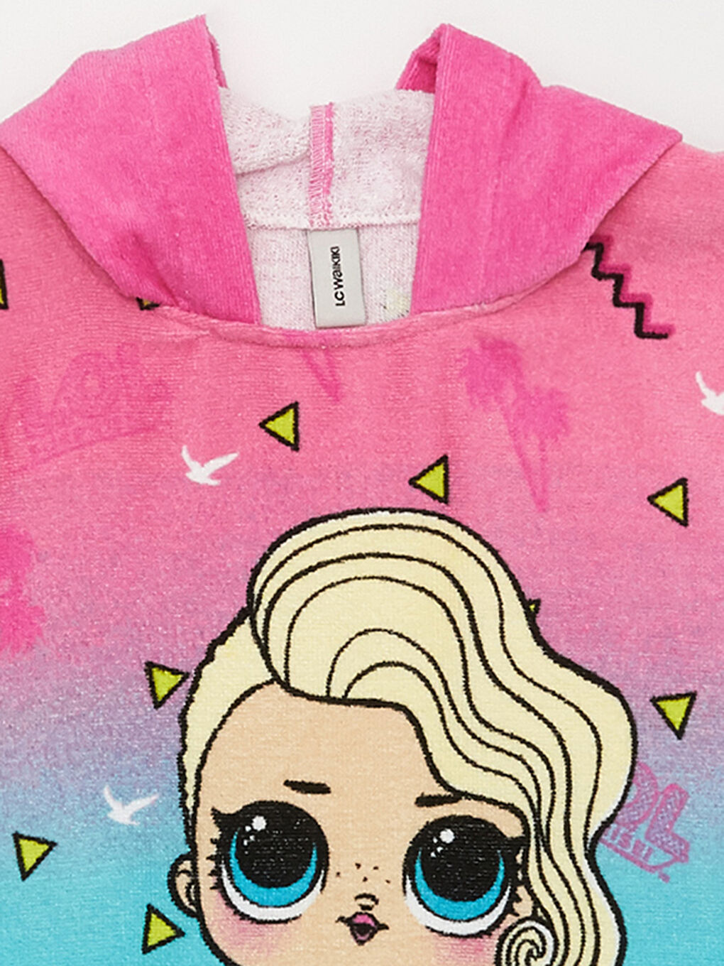 Lol Printed Hooded Girls Velvet Beach Towel -S3DA49Z4-GSY