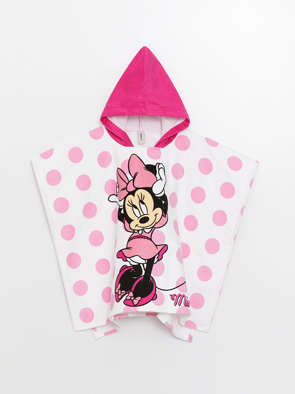 LCW ACCESSORIES Minnie Mouse Printed Girl's Cotton Poncho Beach Towel -S3DA50Z4-LU7