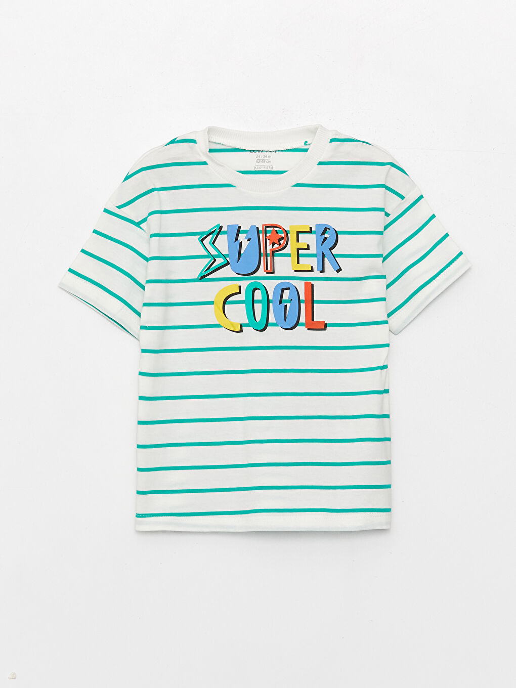 طقم تيشيرت بأكمام قصيرة مطبوع برقبة دائرية وشورت للأولاد الرضع - عبوتان-1