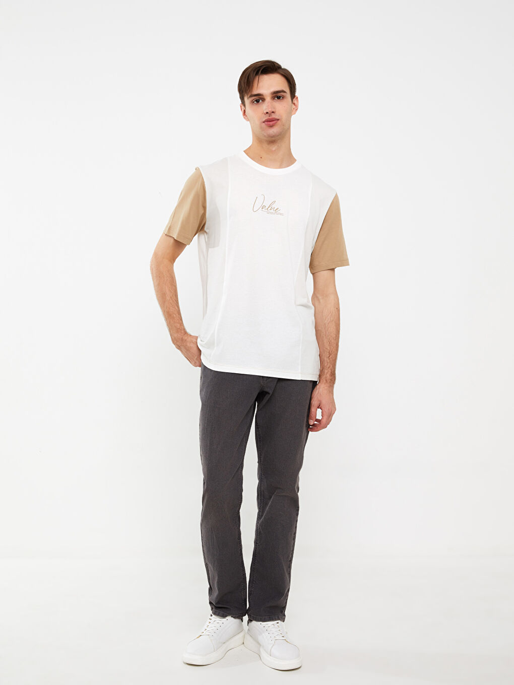 Crew Neck Short Sleeve Color Block Jersey Men's T-Shirt-2