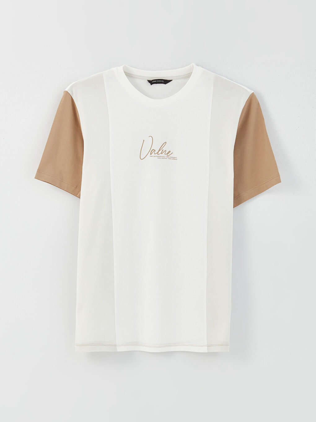 Crew Neck Short Sleeve Color Block Jersey Men's T-Shirt-5