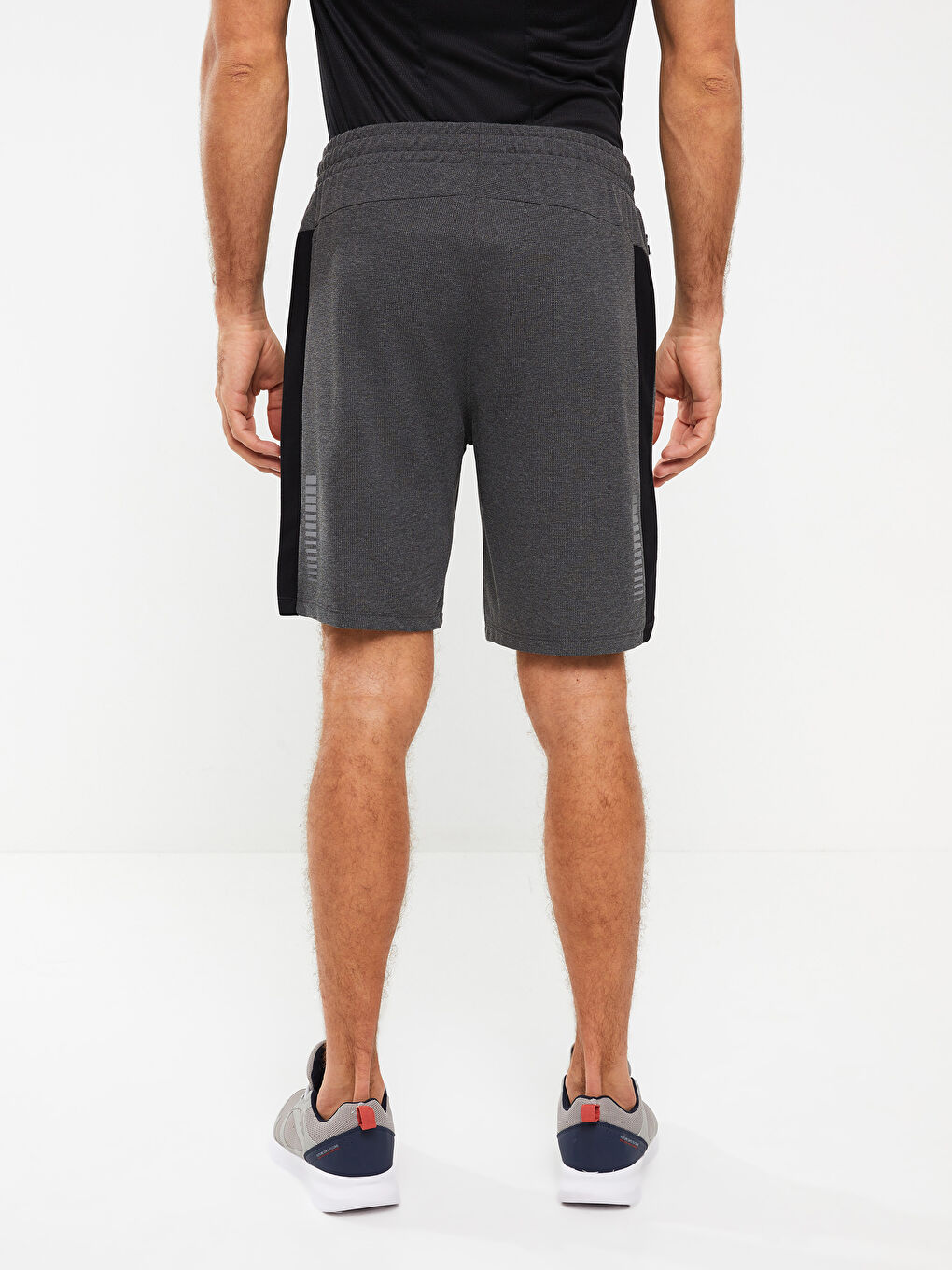 Gri Slim Fit Erkek Spor Şort-4