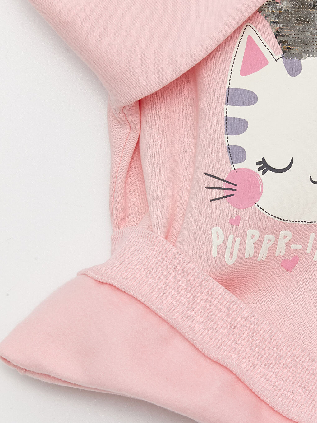 Crew Neck Printed Long Sleeve Girls' Sweatshirt-7