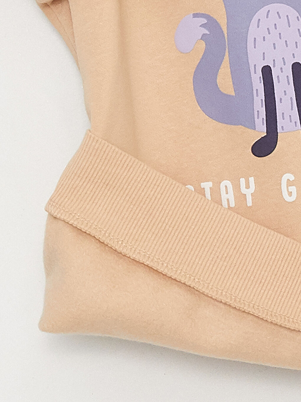 Pembe Bisiklet Yaka Baskılı Uzun Kollu Kız Çocuk Sweatshirt-1