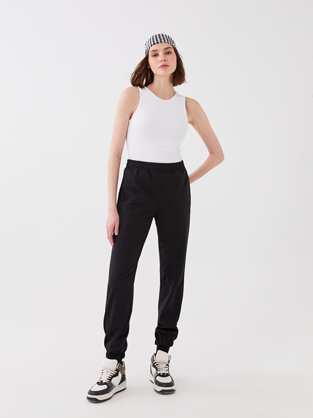 XSIDE Women's Elasticated Waist Plain Jogger Sweatpants -S3DB07Z8-CVL