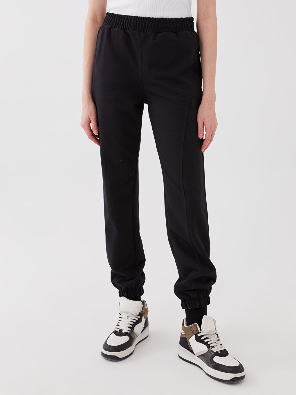 XSIDE Women's Elasticated Waist Plain Jogger Sweatpants -S3DB07Z8-CVL