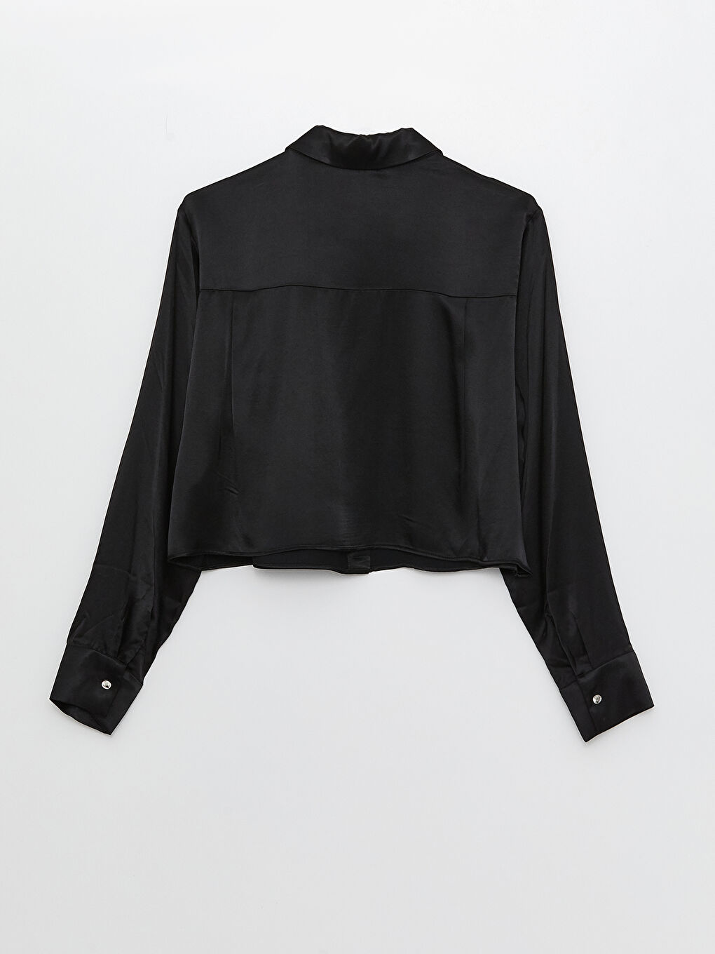 Cămașă Satinată Simplă cu Mânecă Lungă pentru Femei-6