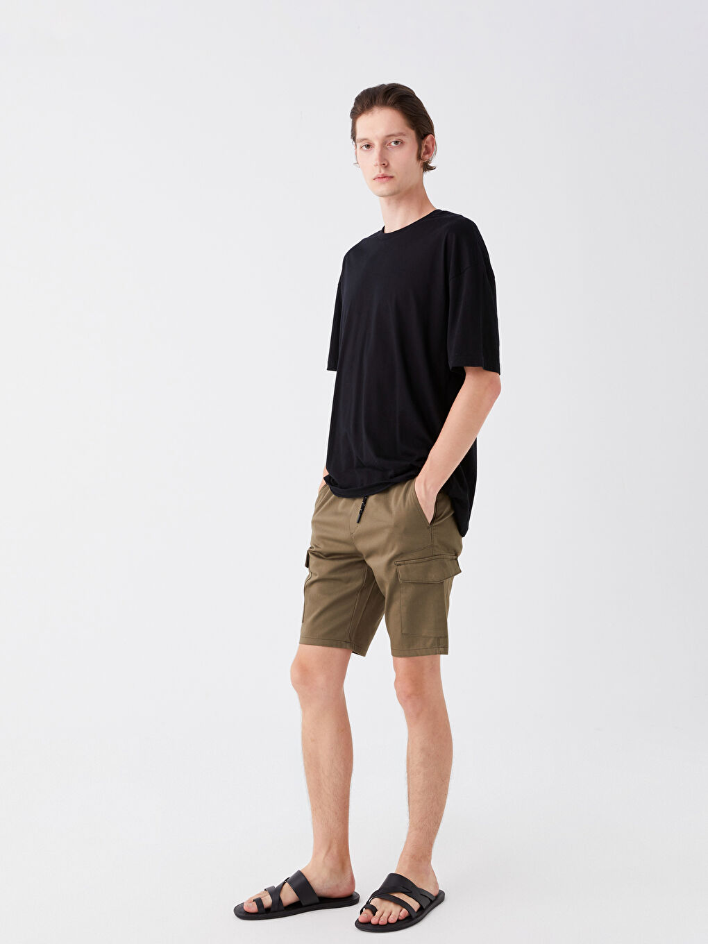 Pantaloni scurți Cargo pentru Bărbați cu Croială Regulară