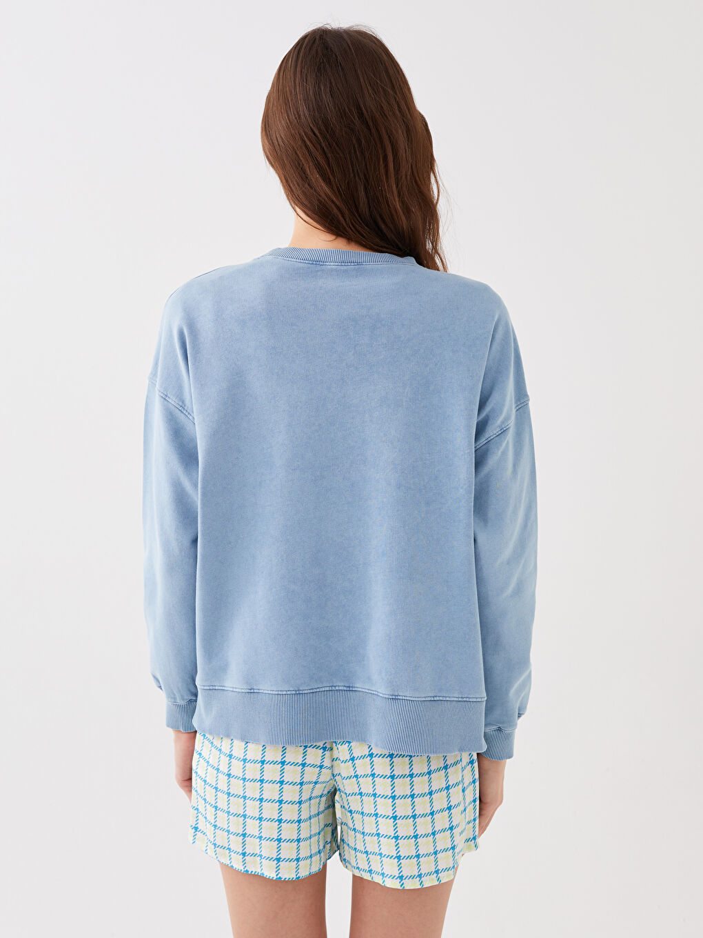 Әйелдерге арналған ұзын жеңді принтті оверсайз свитшот-4