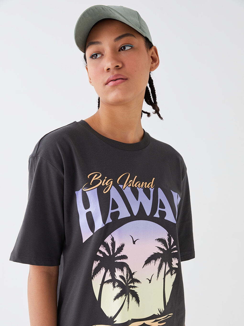 Crew Neck Printed Short Sleeve Oversized T-Shirt -S3DB48Z8-R34