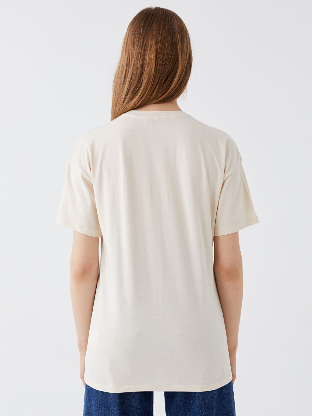 Crew Neck Printed Short Sleeve Women's T-Shirt-4