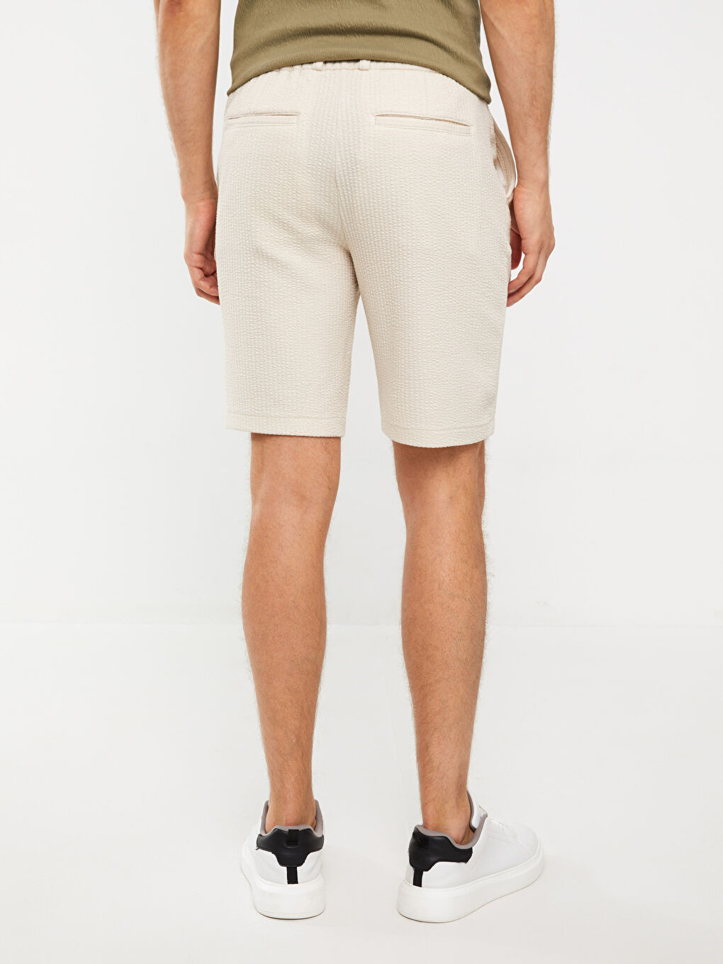 Slim Fit Binding Detail Men's Shorts -S3DB65Z8-GJF
