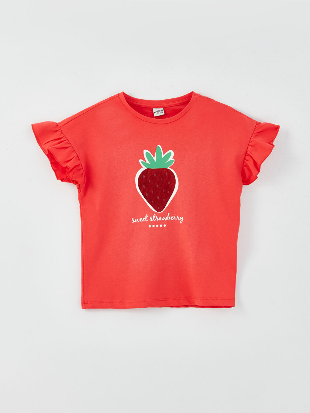 Қыздарға арналған дөңгелек жағалы принтті қысқа жең жинақ-1