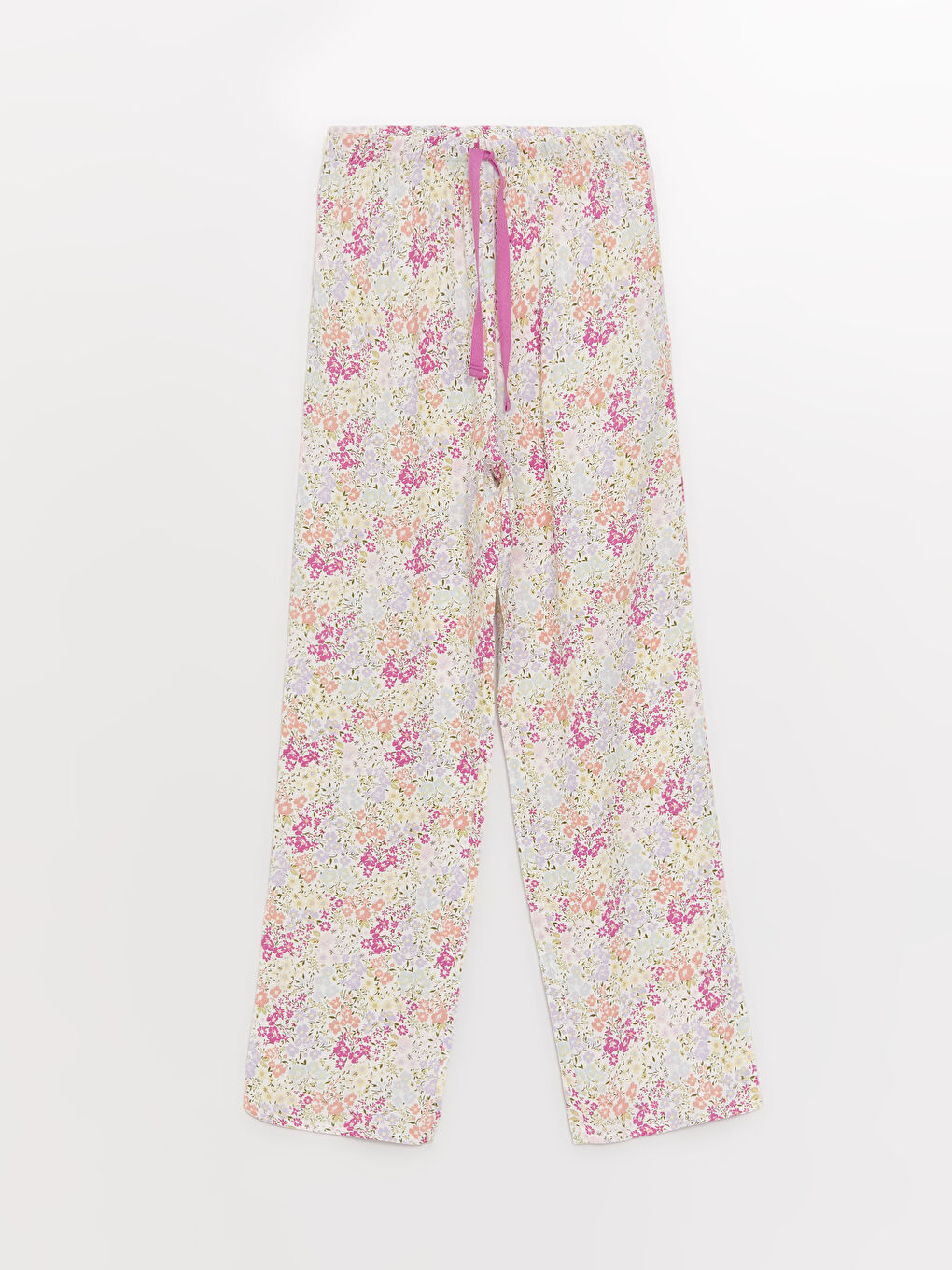 Ekru V Yaka Baskılı Kısa Kollu Kadın Pijama Takımı-6