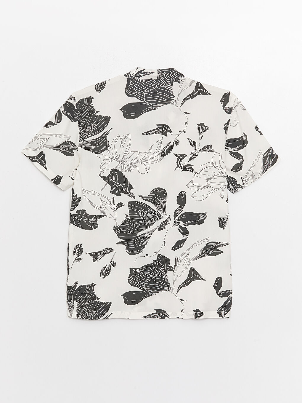 LCW Vision Regular Fit Short Sleeve Patterned Viscose Men's Shirt -S3DC00Z8-Q6K