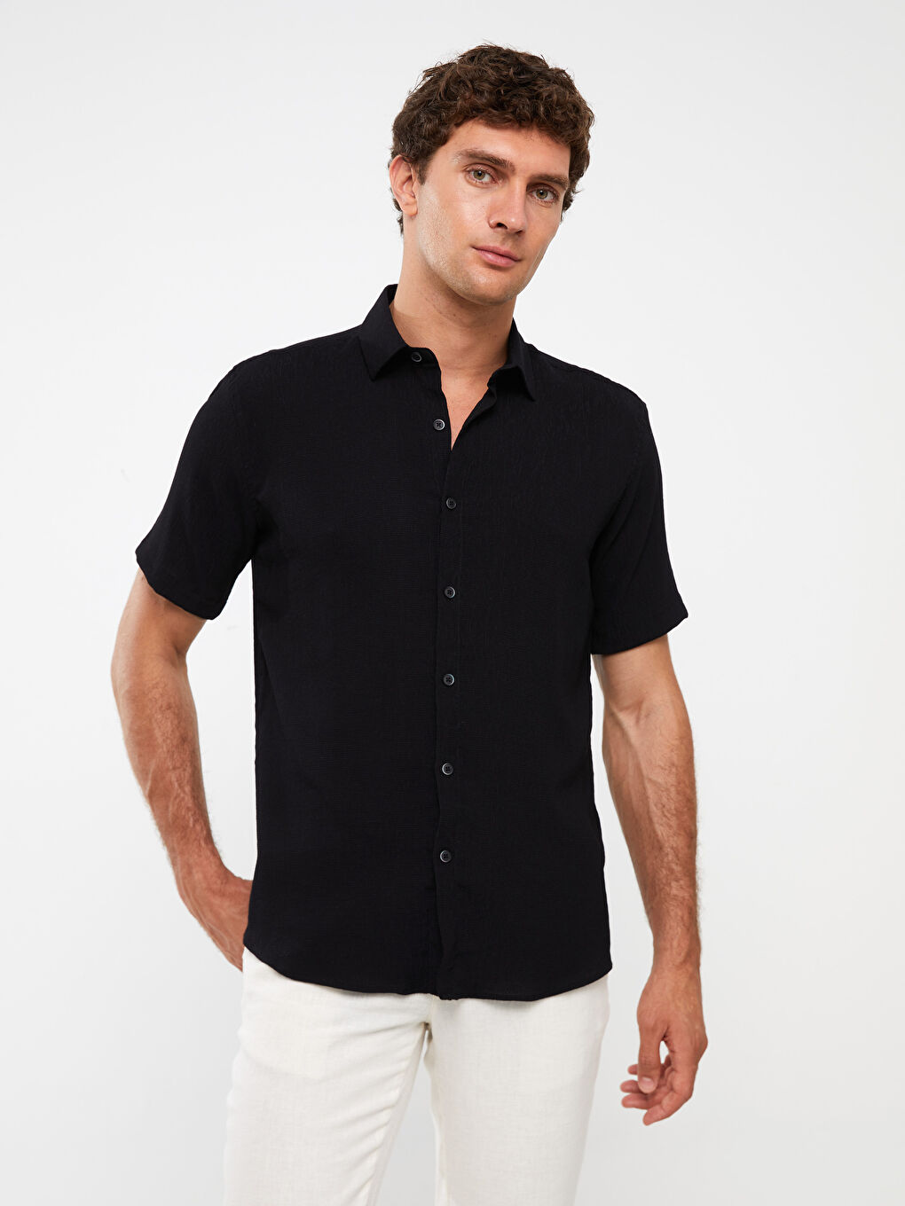 Regular Fit Short Sleeve Men's Shirt