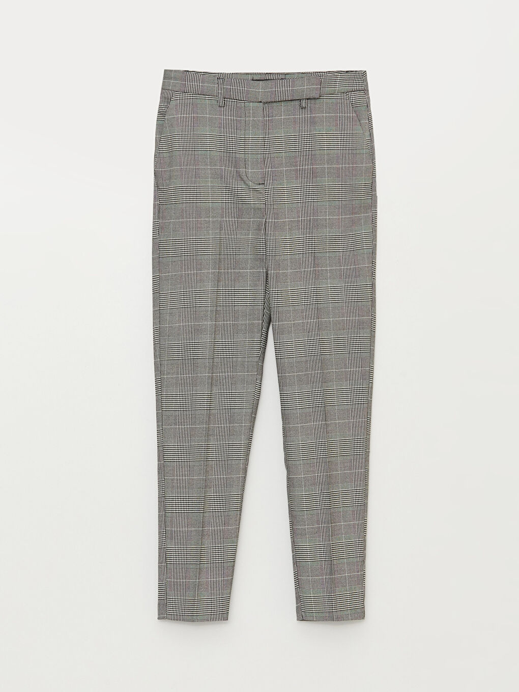 LC Waikiki Pantalone kariranog dezena visokog struka standardnog kroja za žene -S3DC08Z8-LKX